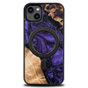 Picture of Bewood Wood and resin case for iPhone 15 Plus MagSafe Bewood Unique Violet - purple and black