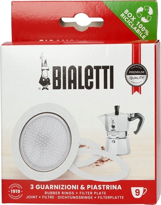 Attēls no Bialetti Uszczelka (3 szt.) + sitko do kawiarek aluminiowych Bialetti 9tz