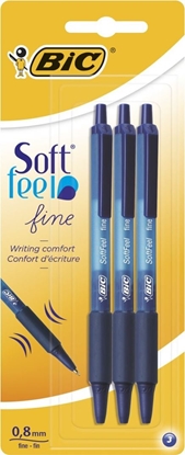 Изображение Bic Dugopis niebieski Soft Feel bls 3szt BIC