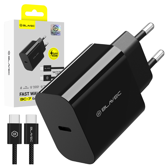 Изображение Blavec Wall charger BC-7 GaN4 - Type C - PD QC 45W