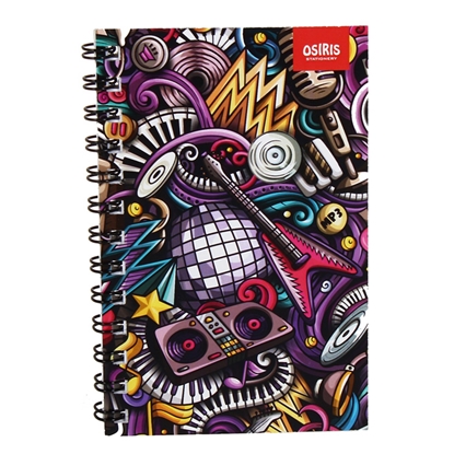 Picture of Blociņš A7/50 lp., rūtiņu, ar spirāli sānā, dažādi dizain