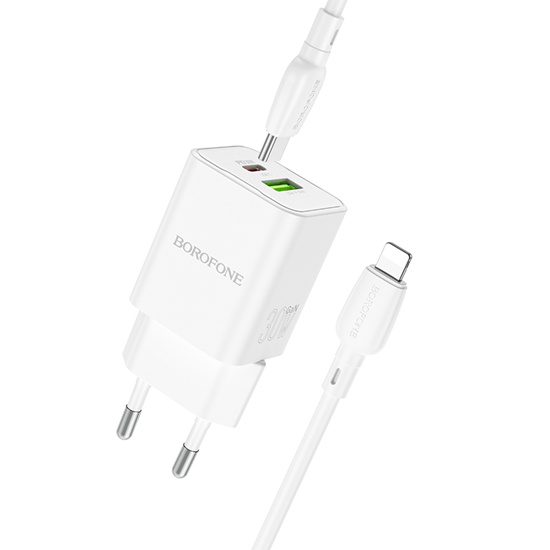 Picture of Borofone Wall charger BN14 Royal - USB + Type C - 