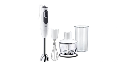 Attēls no Braun Hand Blender MQ 3135 MultiQuick 3 Vario Hand Blender, 750 W, Number of speeds 11, Turbo mode, Chopper, White