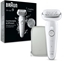 Attēls no Braun Silk-épil 9 9-011, Silver, White, 40 tweezers, MicroGrip, 0.5 mm, Battery, Built-in battery