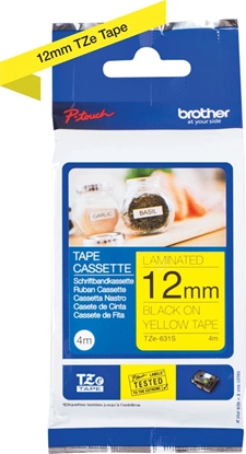 Picture of Brother TZE-631S label-making tape Black on yellow