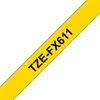 Picture of Brother TZe-FX611 label-making tape Black on yellow