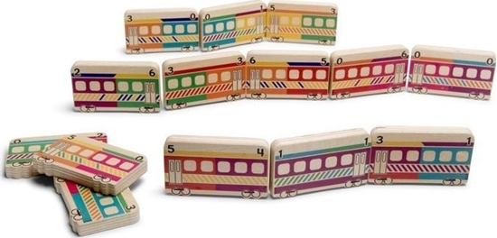 Picture of BS Toys BS Toys, drewniane domino Pocigi ( 5 sposobów czenia)