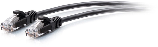 Picture of C2G 1ft (0.3m) Cat6a Snagless Unshielded (UTP) Slim Ethernet Network Patch Cable - Black - Patch-Kabel - RJ-45 (M) zu RJ-45 (M) - 30 cm - 4.8 mm - UTP - CAT 6a - ohne Haken, geformt - Schwarz
