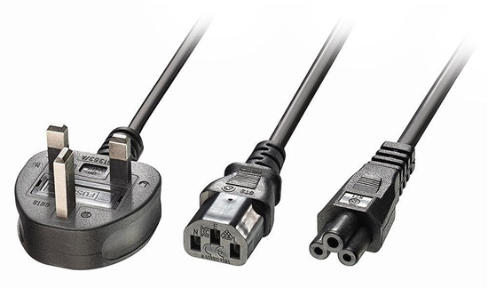 Picture of CABLE POWER UK 3 PIN TO C13&C5/2.5M 30374 LINDY