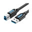 Attēls no CABLE USB2.0 MALE TO MALE/1.5M BLACK COQBG VENTION