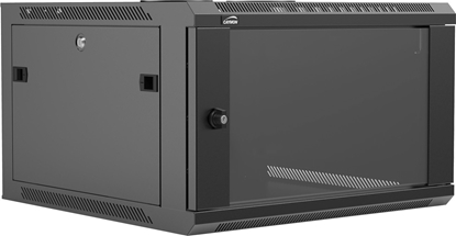 Picture of Caymon CAYMON WPR606R/B Nacienna szafa rack 19 6U, gboko 600 mm, zdejmowana tylna pokrywa, czarna