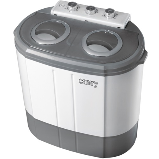 Picture of Camry | Washing machine | CR 8052 | Top loading | Washing capacity 3 kg | 1300 RPM | Depth 40 cm | Width 60 cm | White-Grey