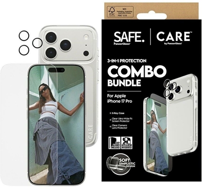 Изображение CARE by PanzerGlass Fashionable Combo 3in1 Case + Glass + Lens for iPhone 17 Pro