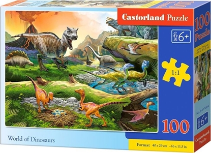 Attēls no Castorland Puzzle 100 World of Dinosaurs CASTOR