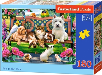 Attēls no Castorland Puzzle 180 Pets in the Park CASTOR