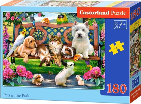 Picture of Castorland Puzzle 180 Pets in the Park CASTOR