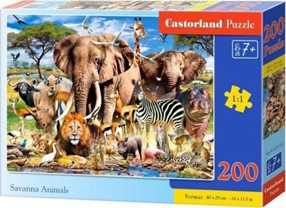 Attēls no Castorland Puzzle 200 Savanna Animals CASTOR