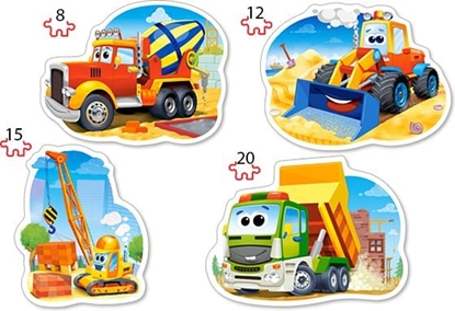 Picture of Castorland Puzzle x4 - Pojazdy budowlane (229447)