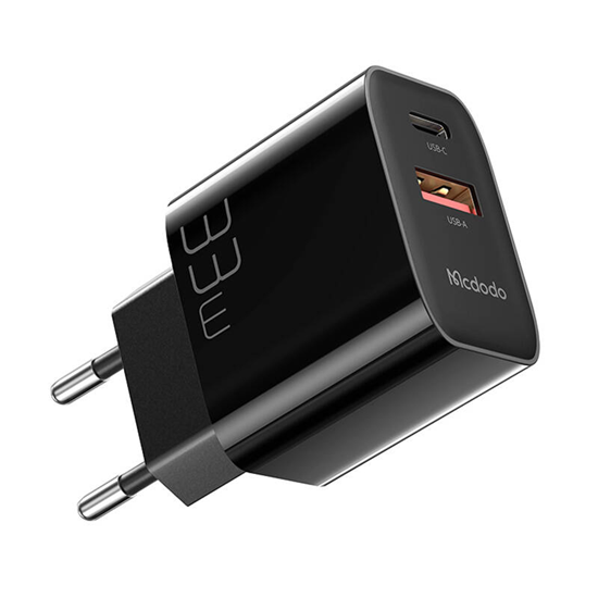 Picture of adowarka Mcdodo adowarka sieciowa GaN 33W Mcdodo CH-0921 USB-C, USB-A (czarna)