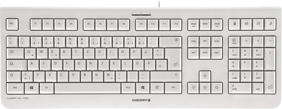 Изображение Cherry KC 1000 tastatūra Universāls USB QWERTY Amerikāņu angļu valoda Pelēks