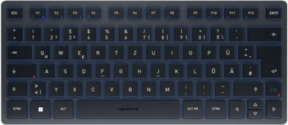 Attēls no Cherry KW 7100 MINI BT tastatūra Universāls Bluetooth sistēma QWERTZ Vācu Zils