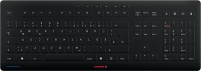 Изображение Cherry Stream tastatūra Universāls RF bezvadu + USB QWERTZ Vācu Melns