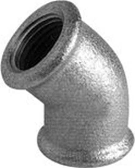 Изображение Cinkots čuguna līkums 45° i-i 1'' (120)