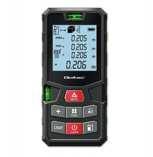 Picture of Cyfrowy dalmierz laserowy z poziomicą | podświetlany LCD | 120m 