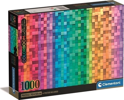 Изображение Clementoni CLE puzzle 1000 Compact Colorboom Pixel 39782