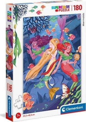 Attēls no Clementoni Puzzle 180 Super Kolor Mermaids