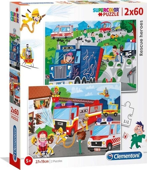 Picture of Clementoni Puzzle 2x60 elementów Super Kolor - Rescue Heroes
