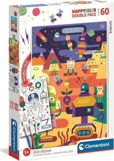 Изображение Clementoni Puzzle 60 HappyColor Double Face Robot