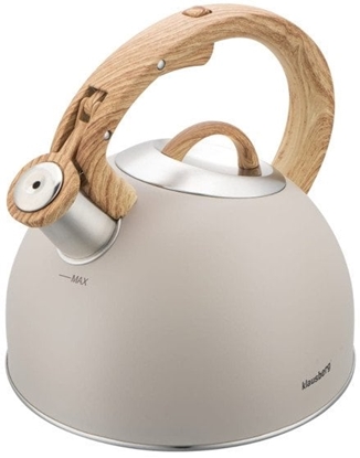 Изображение CZAJNIK STALOWY Z GWIZDKIEM 2,5L KLAUSBERG KB-7913