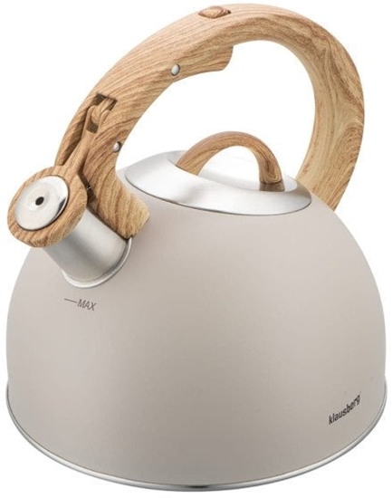 Изображение CZAJNIK STALOWY Z GWIZDKIEM 2,5L KLAUSBERG KB-7913