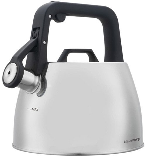 Изображение CZAJNIK STALOWY Z GWIZDKIEM 2,5L KLAUSBERG KB-7914