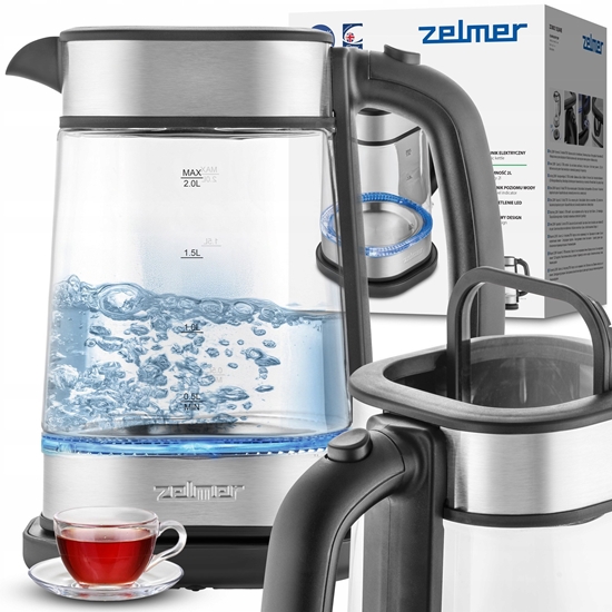 Picture of CZAJNIK ZCK 8021 2200W 2L SZKLANY/INOX