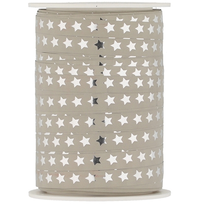 Изображение Dāvanu lenta Winteria Star 10mmx100m bēša