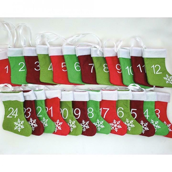 Picture of Dāvanu maisiņš Zeķe Ziemassvētku 300x14x11cm filca