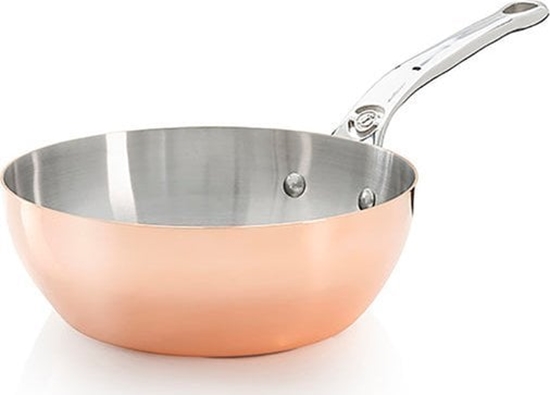 Изображение De Buyer De Buyer Prima Matera Sauté Pan Copper/Steel 24cm curved induc.