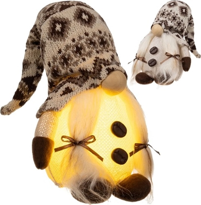 Picture of Dekoracja witeczna Ruhhy Skrzat stojcy szary- wieccy LED 23754