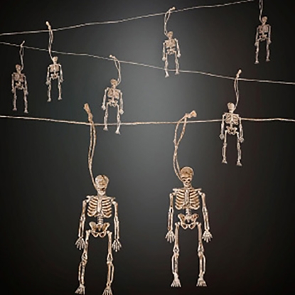 Attēls no Dekors Halovīna virtene 11m (8-skeleti, 15cm)