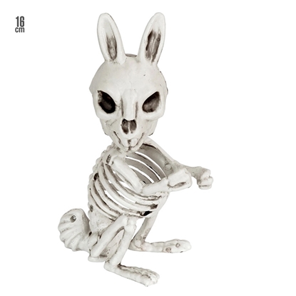 Attēls no Dekors Trušu skelets 16cm balts