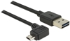 Picture of Delock Cable EASY-USB 2.0 Type-A male > EASY-USB 2.0 Type Micro-B male angled left / right 1 m black