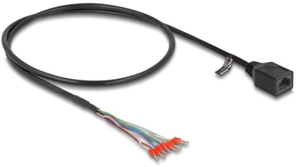 Picture of Delock Cable RJ45 jack to wire end ferrules Cat.5e 50 cm black