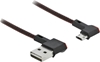Picture of Delock EASY-USB 2.0 Cable Type-A male to EASY-USB Type Micro-B male angled left / right 0.5 m black
