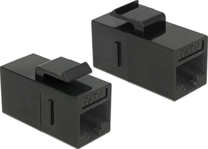 Picture of Delock Keystone Module RJ45 jack > RJ45 jack Cat.6 UTP black