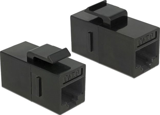 Picture of Delock Keystone Module RJ45 jack > RJ45 jack Cat.6 UTP black