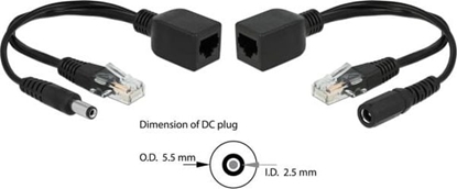 Picture of Delock Passive PoE Adapter Set RJ45 DC 5.5 x 2.5 mm