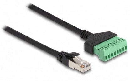 Picture of Delock RJ45 Cable Cat.6 plug to Terminal Block Adapter 30 cm 2-part