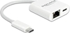 Picture of Delock USB Type-C™ Adapter to Gigabit LAN 10/100/1000 Mbps with Power Delivery port white